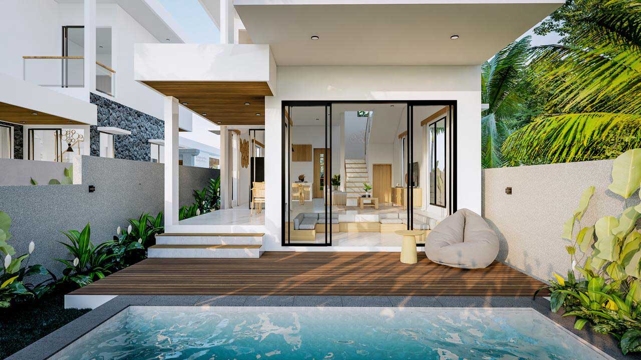 CONTEMPORARY 2 BEDROOM VILLA FOR SALE LEASEHOLD IN UBUD WITH STUNNING GARDEN VIEW BE-734 